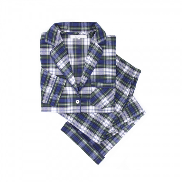 women's classic tartan shirt pajamas. Maison Dormans