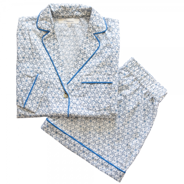 pyjama court short chemise femme, tissu Liberty fabrics