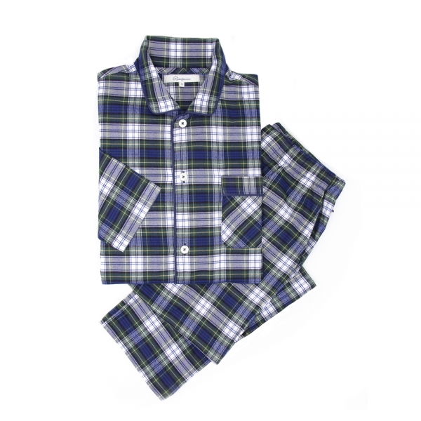 Pyjama chemise en tartan écossais Astre Homme. Maison Dormans